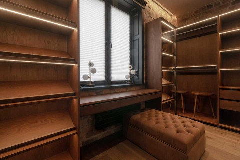 Vestidor para habitación rectangular con ventana: ideas